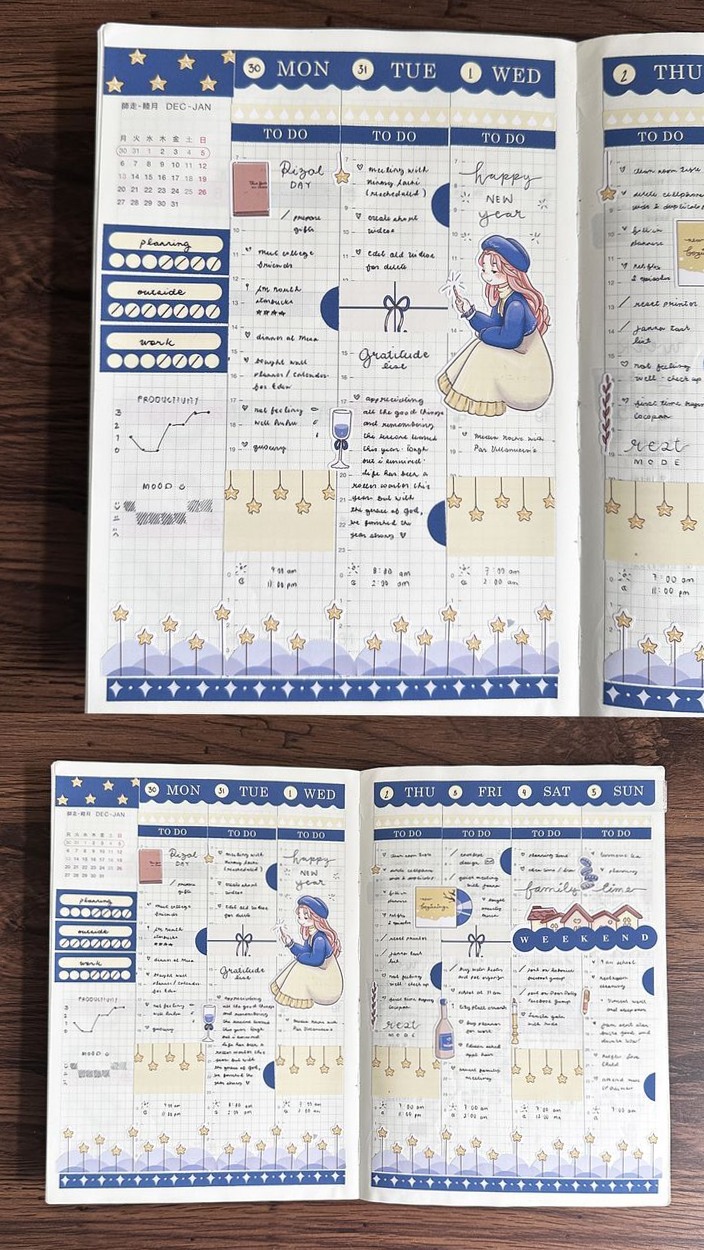 💍 🍰 Firecracker Hobonichi Cousin Planner Spread Design | secret to staying productive