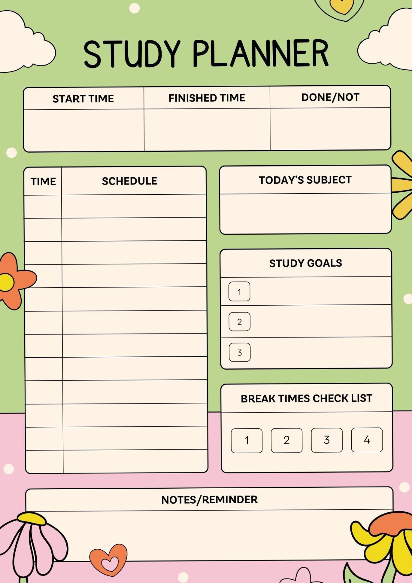 💍 🥂 Floral Study Planner for Organization and Aesthetics | secret to staying productive