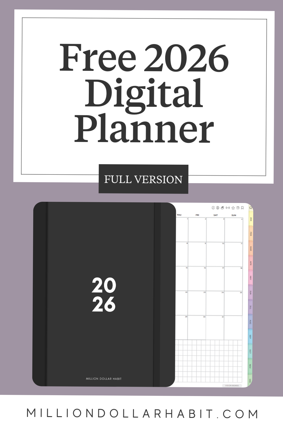 💎 🖌️ Free Digital Planner 2026 for iPad | Creative Design Organizing Tool | stay inspired all year long