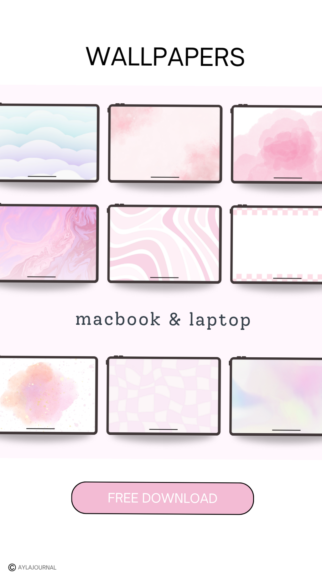 Free Laptop Wallpapers for Digital Design & Creativity — 🌈 🪄 romanticize your routine