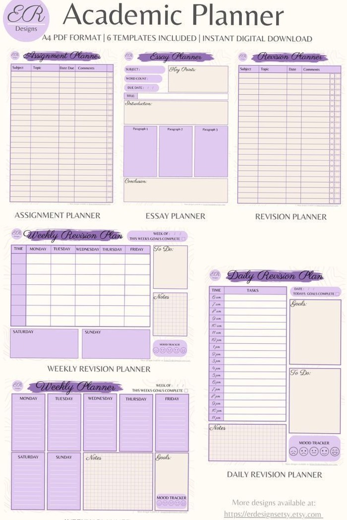 Free Printable Student Planner for Organized School Success — 🌿 🌿 secret to staying productive