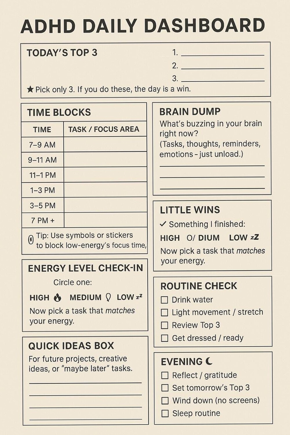 🎀 🤍 game-changing digital system: Creative ADHD Notion Planner for Teens | Daily Tasks & Ideas