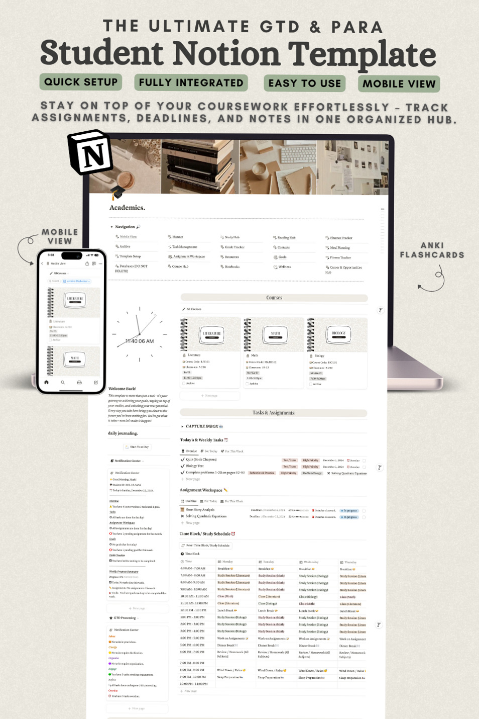 🪄 💎 game-changing digital system: The Ultimate Notion Study Planner for Students NotionUni