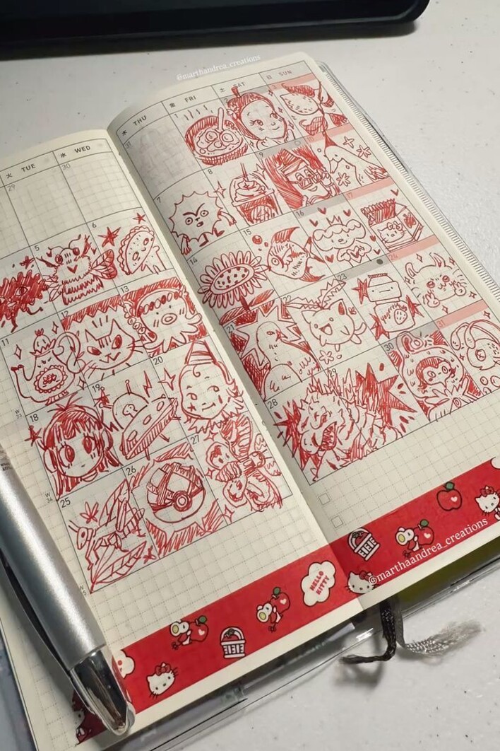 📅 📝 Hobonichi Monthly Spread Digital Design Inspiration | stay inspired all year long