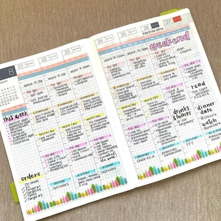 Hobonichi Techo A6: Digital Design & Creative Planner Inspiration — 🤍 ☁️ romanticize your routine