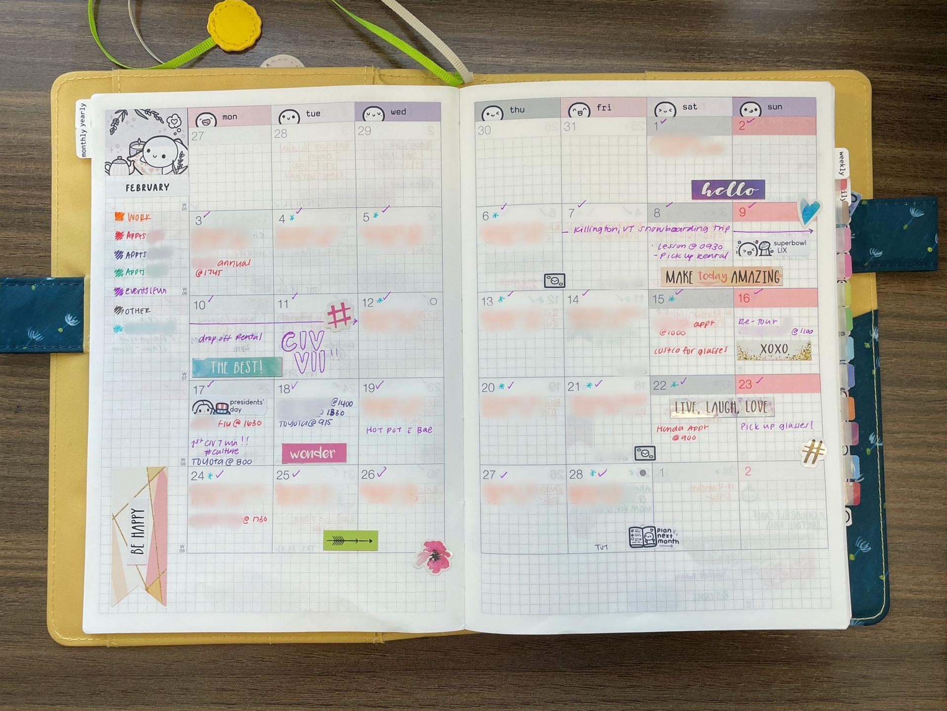 🎨 💎 Hobonichi Techo Feb 2025 — Calligrakat Design Planner | romanticize your routine