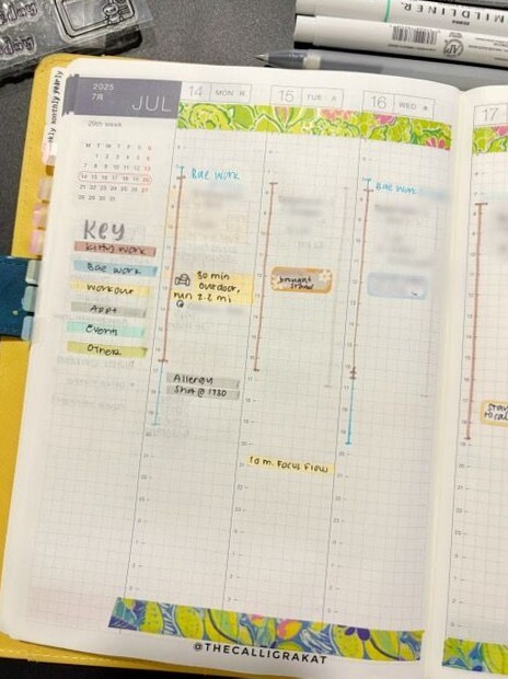🥂 💌 Hobonichi Techo Weekly July 2025 — Calligrakat Planner Design | secret to staying productive