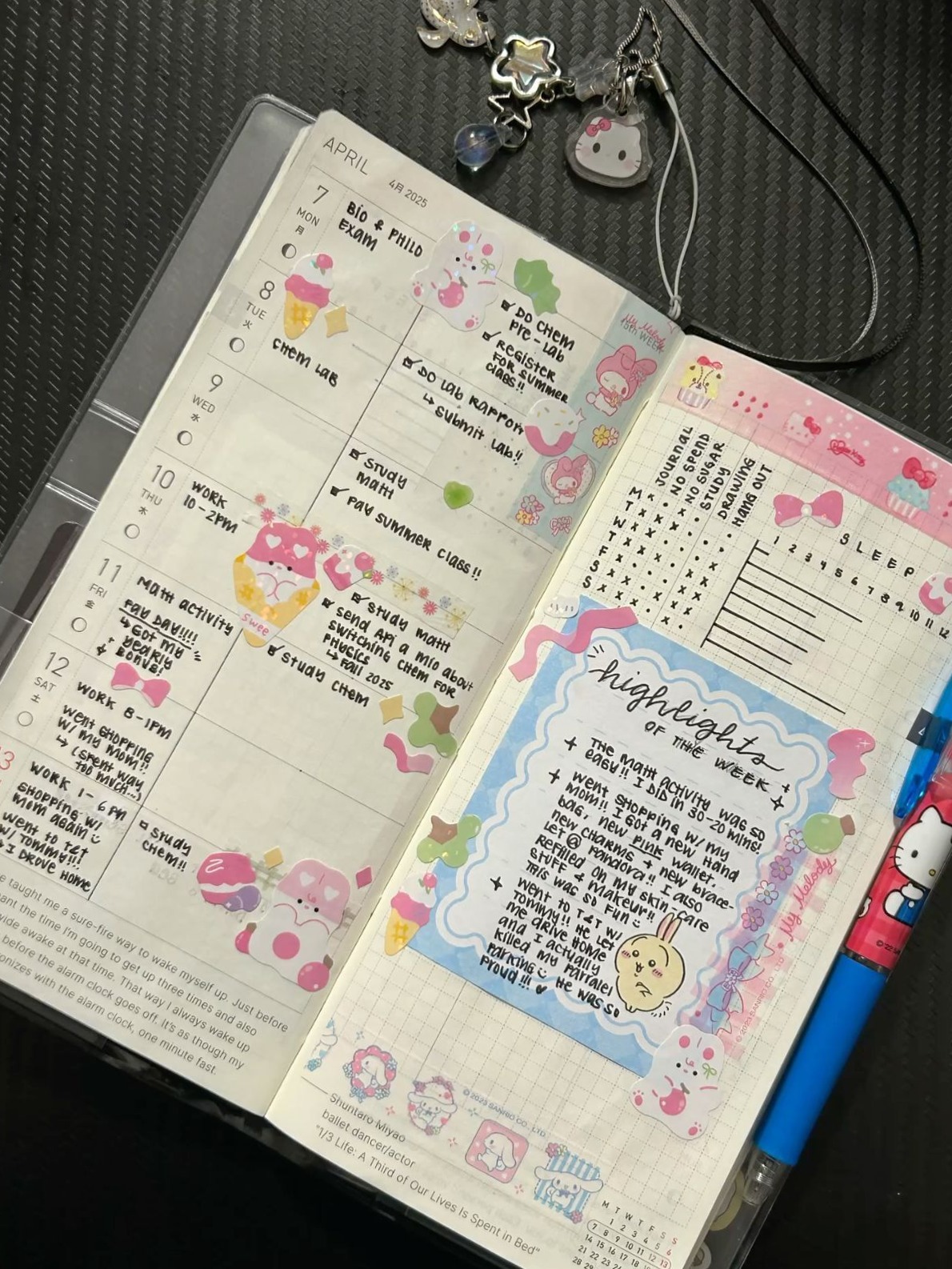 Hobonichi Week 15 Spread Design — ✨ ✨ dream life manifestation