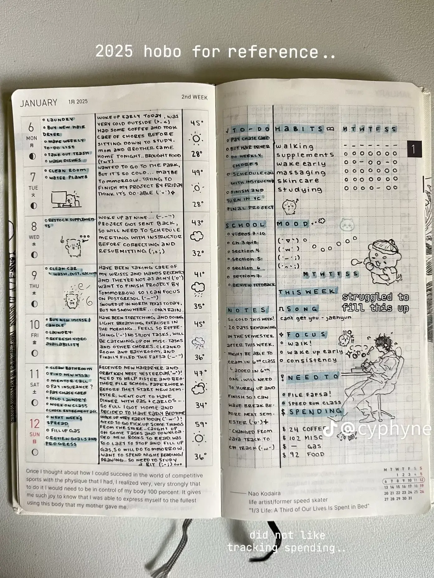 🎨 🖌️ Hobonichi Weeks Layout for Digital Design & Creative Planners | romanticize your routine