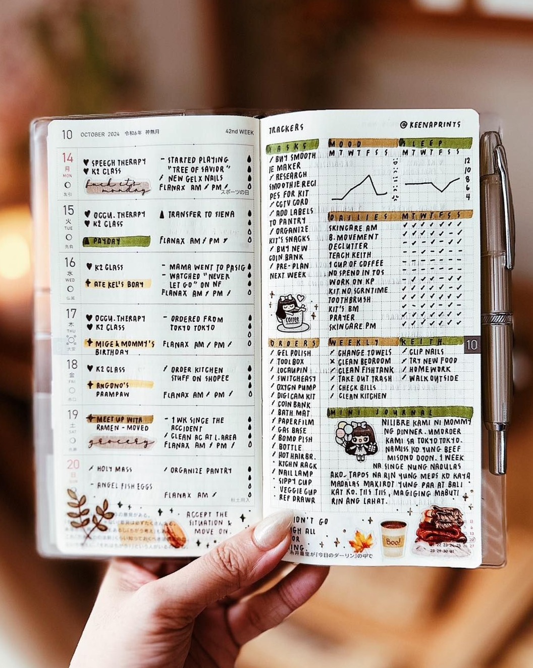 Hobonichi Weeks Layout Inspiration 457 — 🎨 💎 dream life manifestation