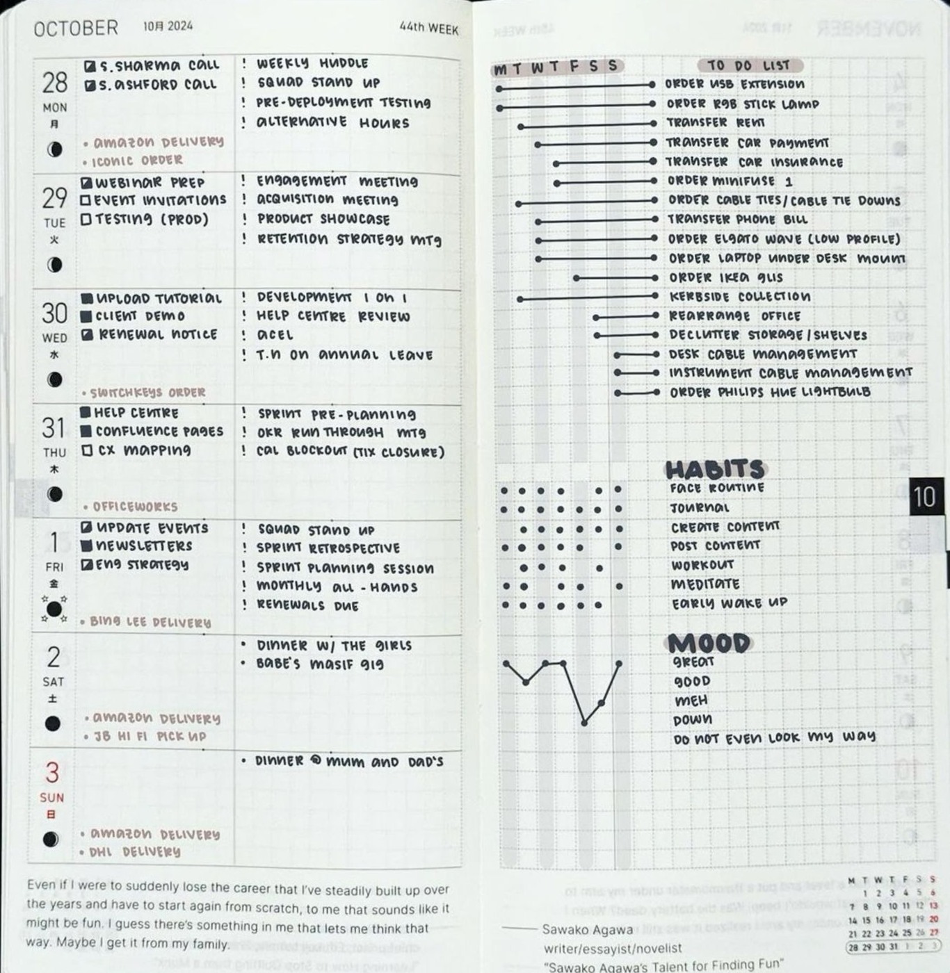 Hobonichi Weeks Planner — Weekly Layout Design — 🖌️ 🌈 dream life manifestation