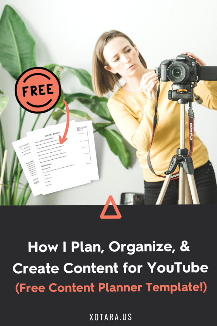 💌 💍 How I Plan, Organize & Create YouTube Content (Free Template!) | dream life manifestation