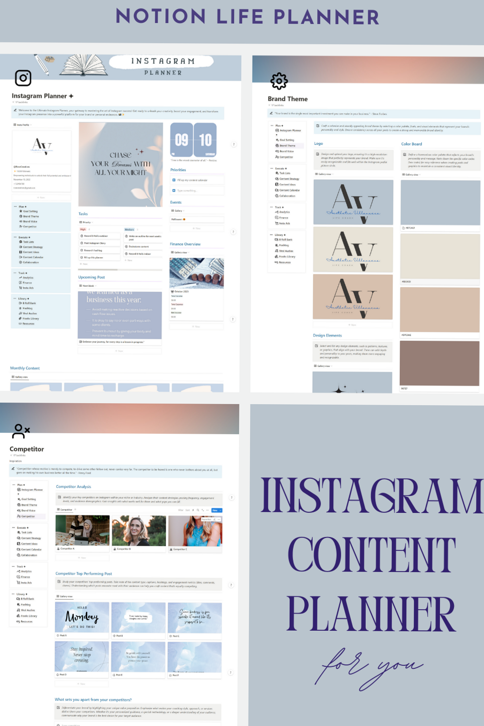 📍 🎨 Instagram Notion Planner for Creative Content & Social Media Strategy | game-changing digital system