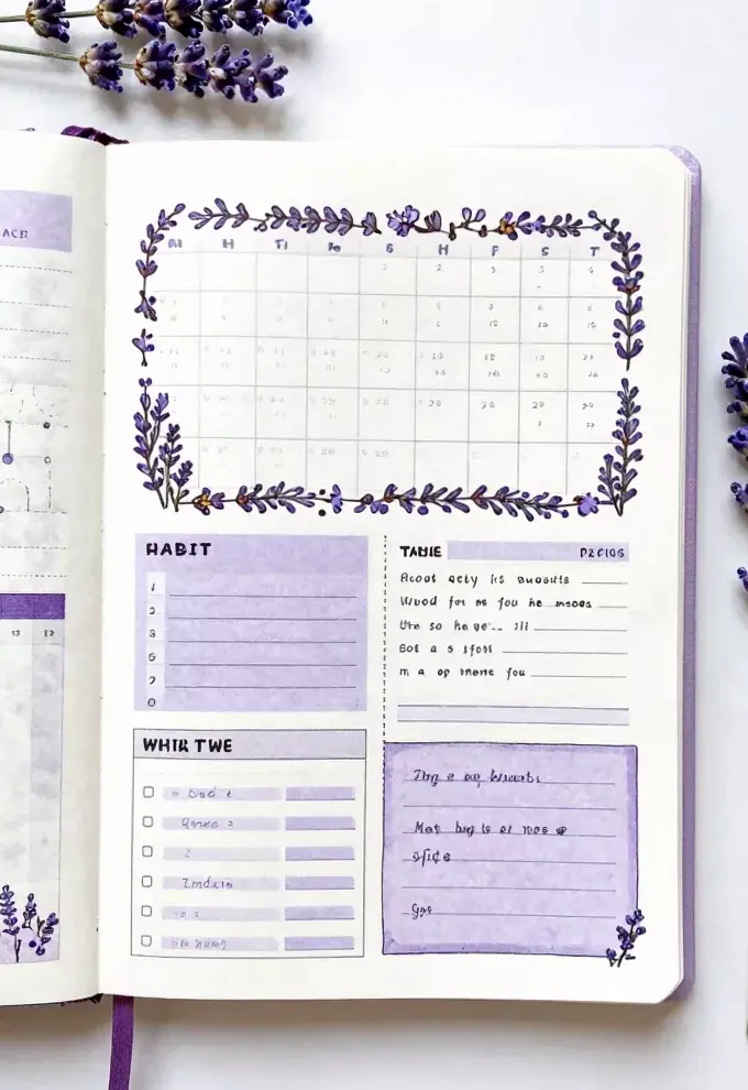 Lavender Journal Ideas for a Calm Aesthetic — 📁 📝 romanticize your routine