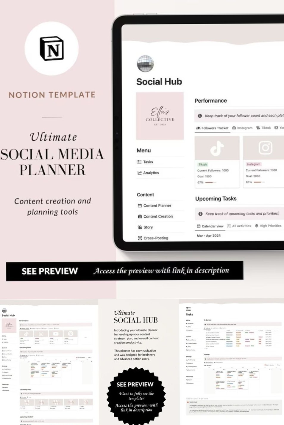 🖇️ 🖇️ Master Social Media Strategy with Notion Templates by EllasCollective | 2026 efficiency hack
