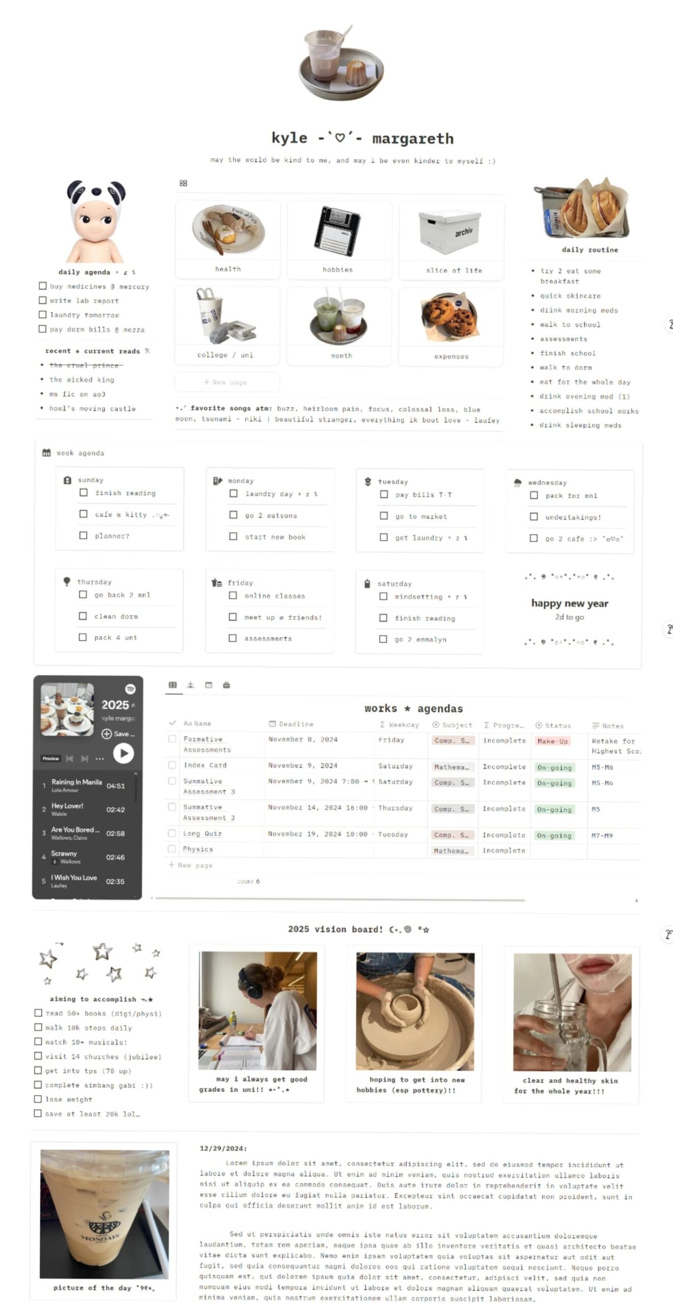 Minimalist 2025 Notion Dashboard Design — 📍 🖌️ only tool for life admin