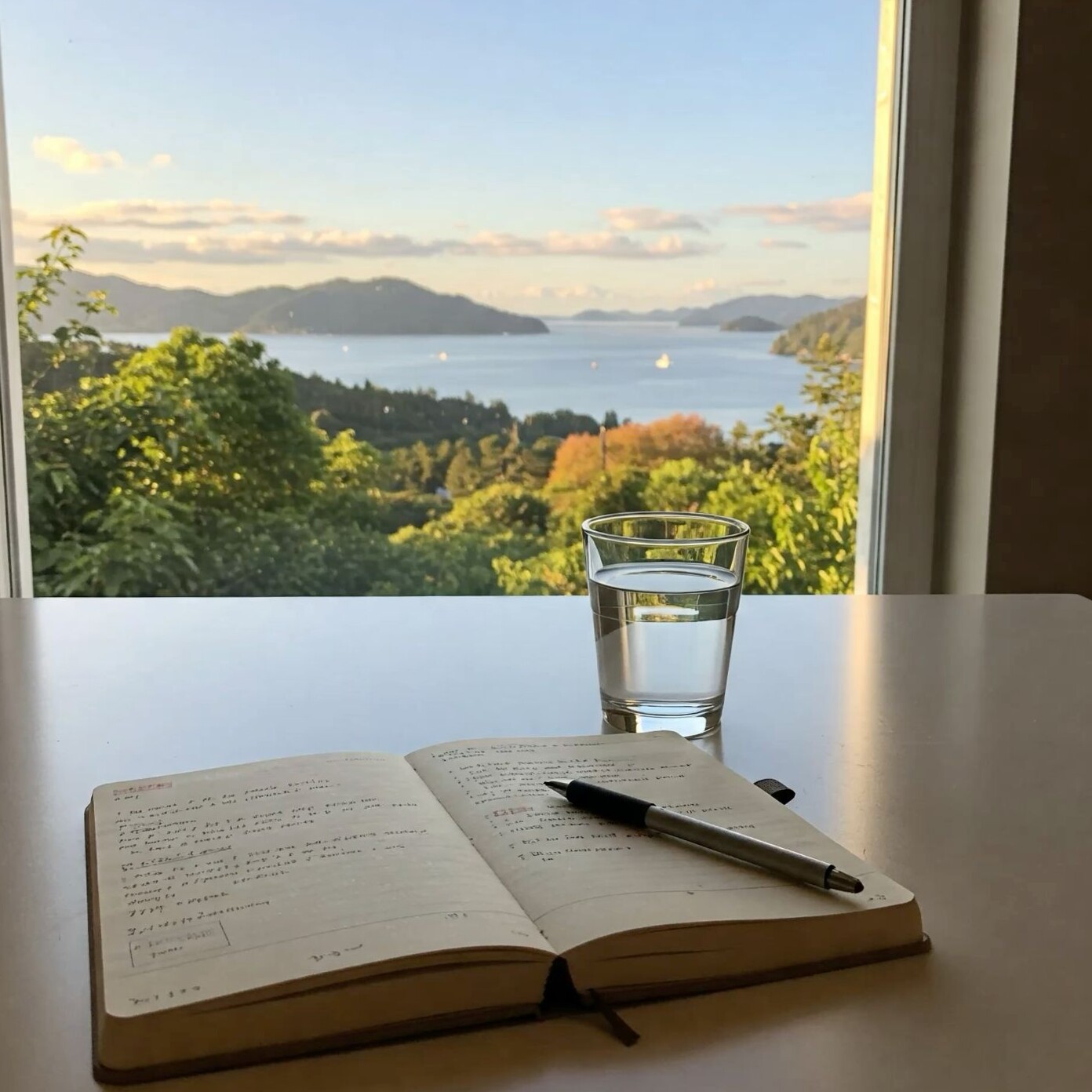 Morning Journal with Breathtaking Nature View Aesthetic — ✨ 🌿 secret to staying productive