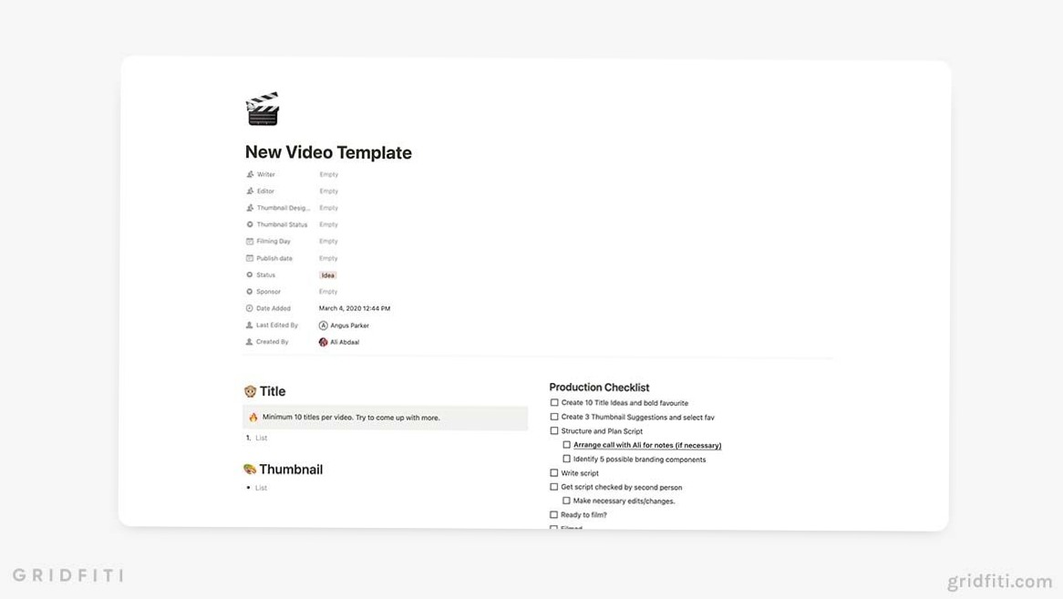 🍰 👰 Notion YouTube Templates for Video Planning & Channel Growth | only tool for life admin