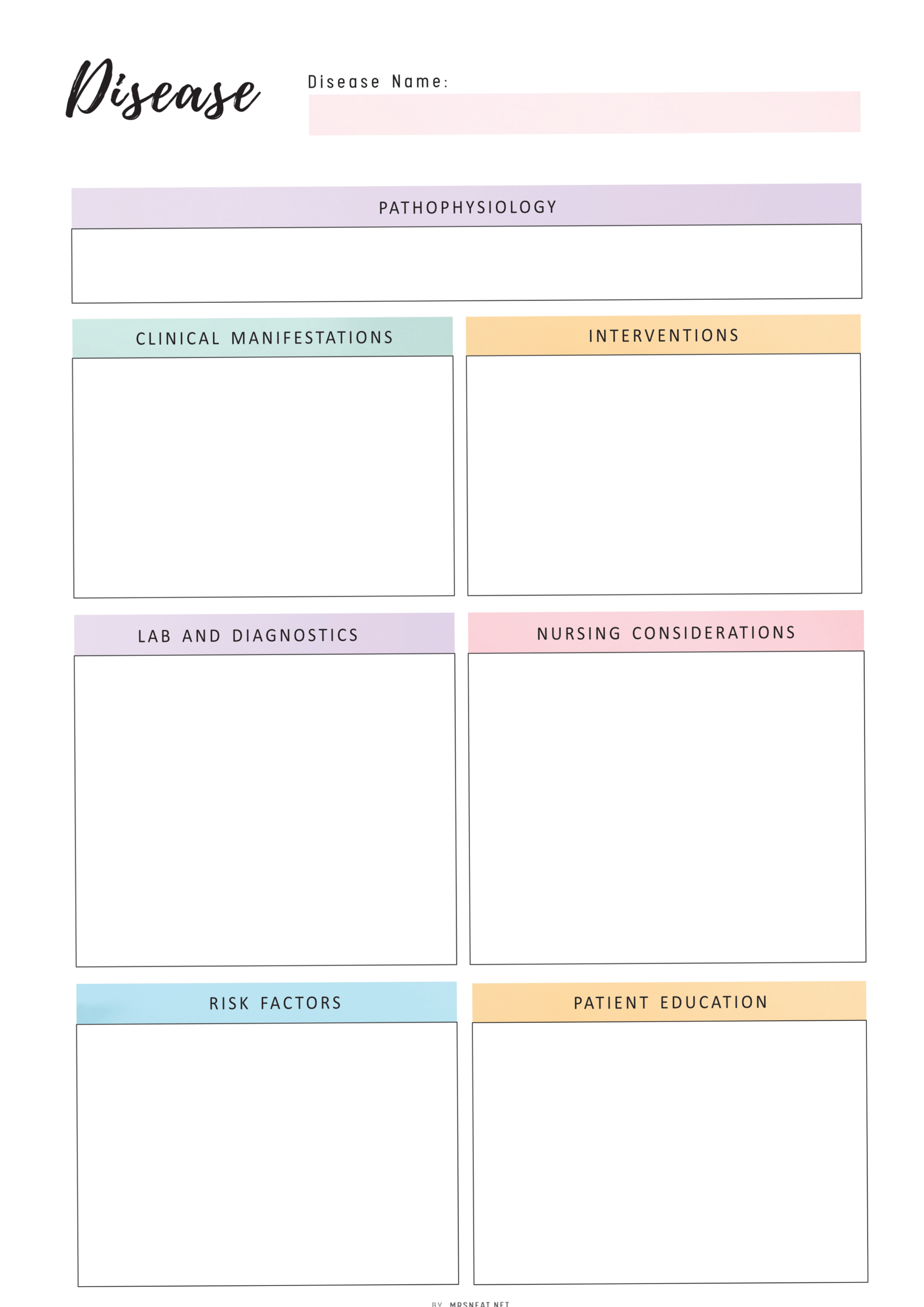 🥂 💌 Nursing Study Planner — Printable & Organized Learning Tool | romanticize your routine