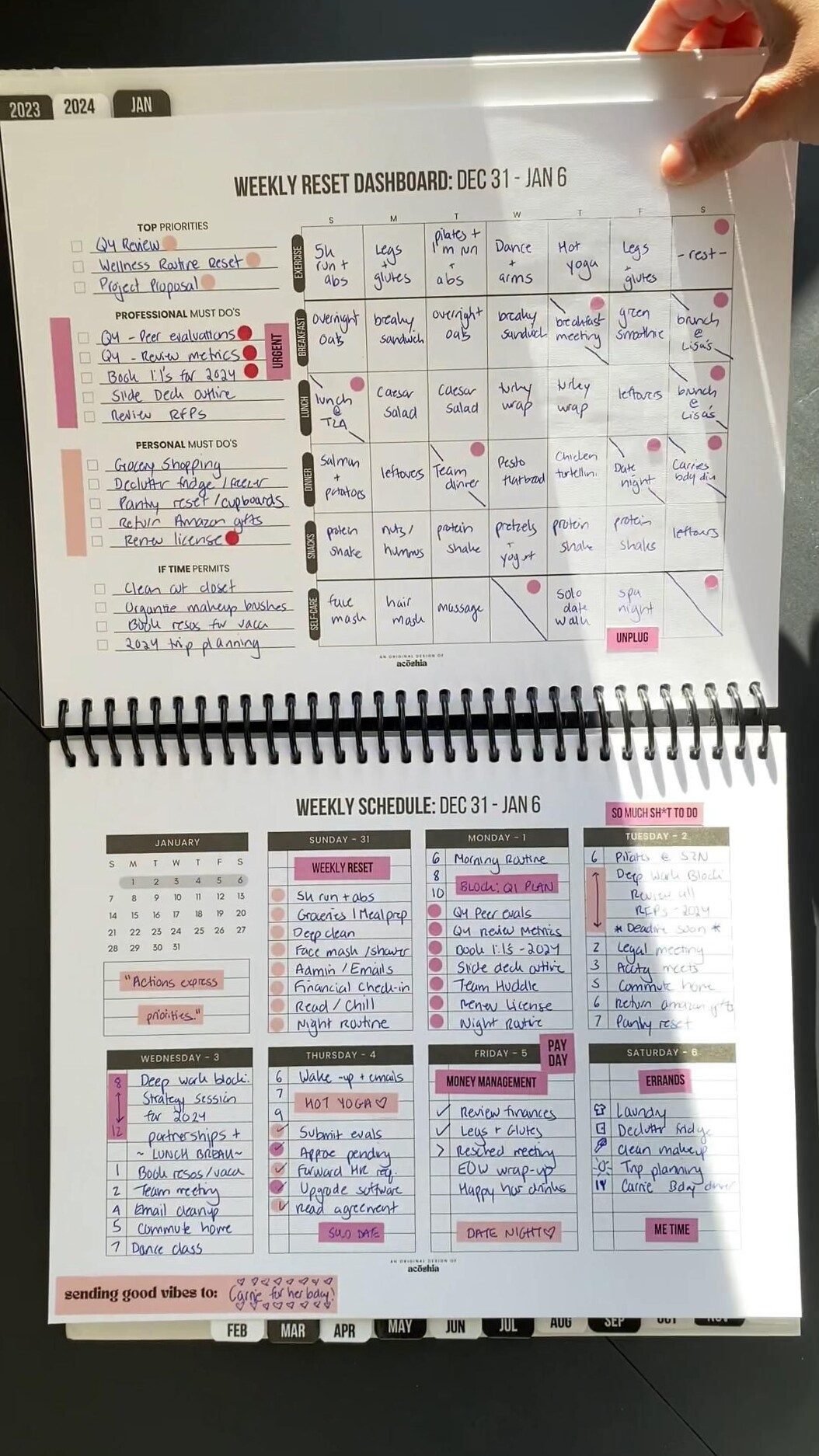 🌿 🌿 Obsessed with My 2024 Planner Design | dream life manifestation