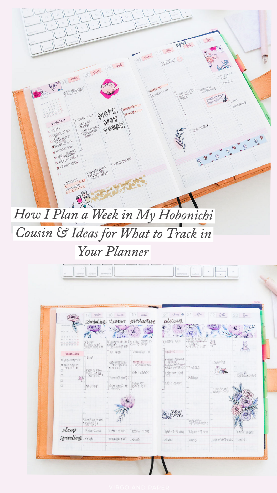 Plan a Week in Hobonichi Cousin & Tracking Ideas — 🍰 💍 romanticize your routine