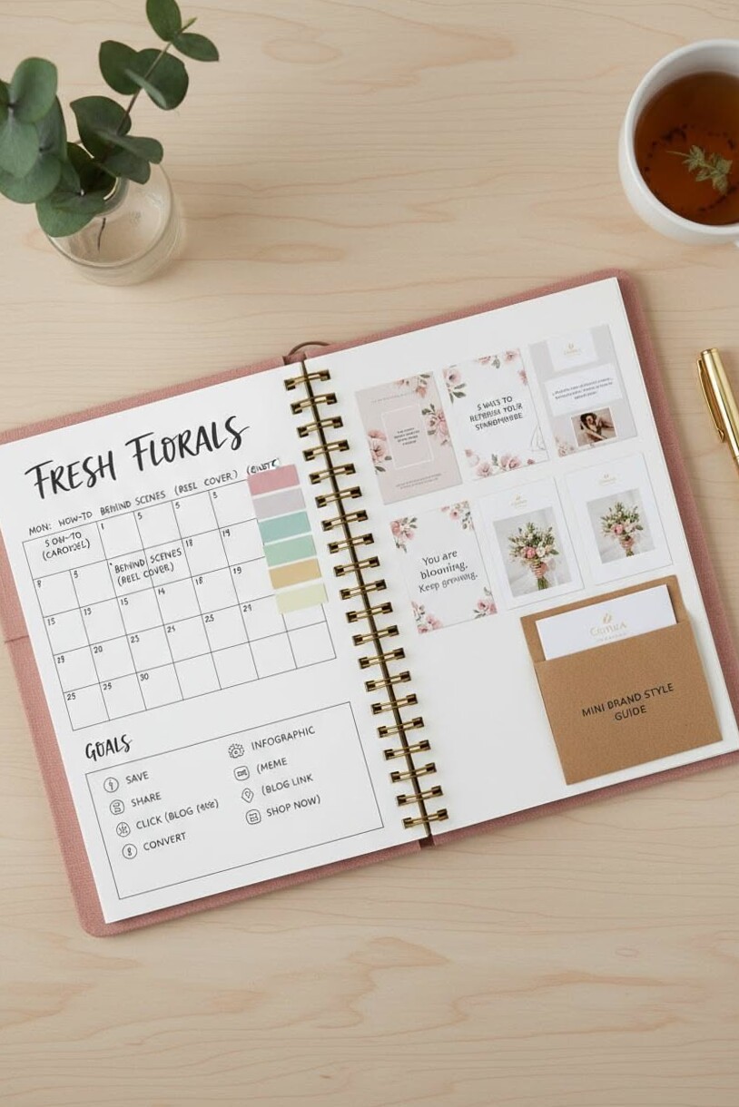 🖌️ 📍 Plan Like a Pro: Map Themes in a Content Planner Notebook | dream life manifestation
