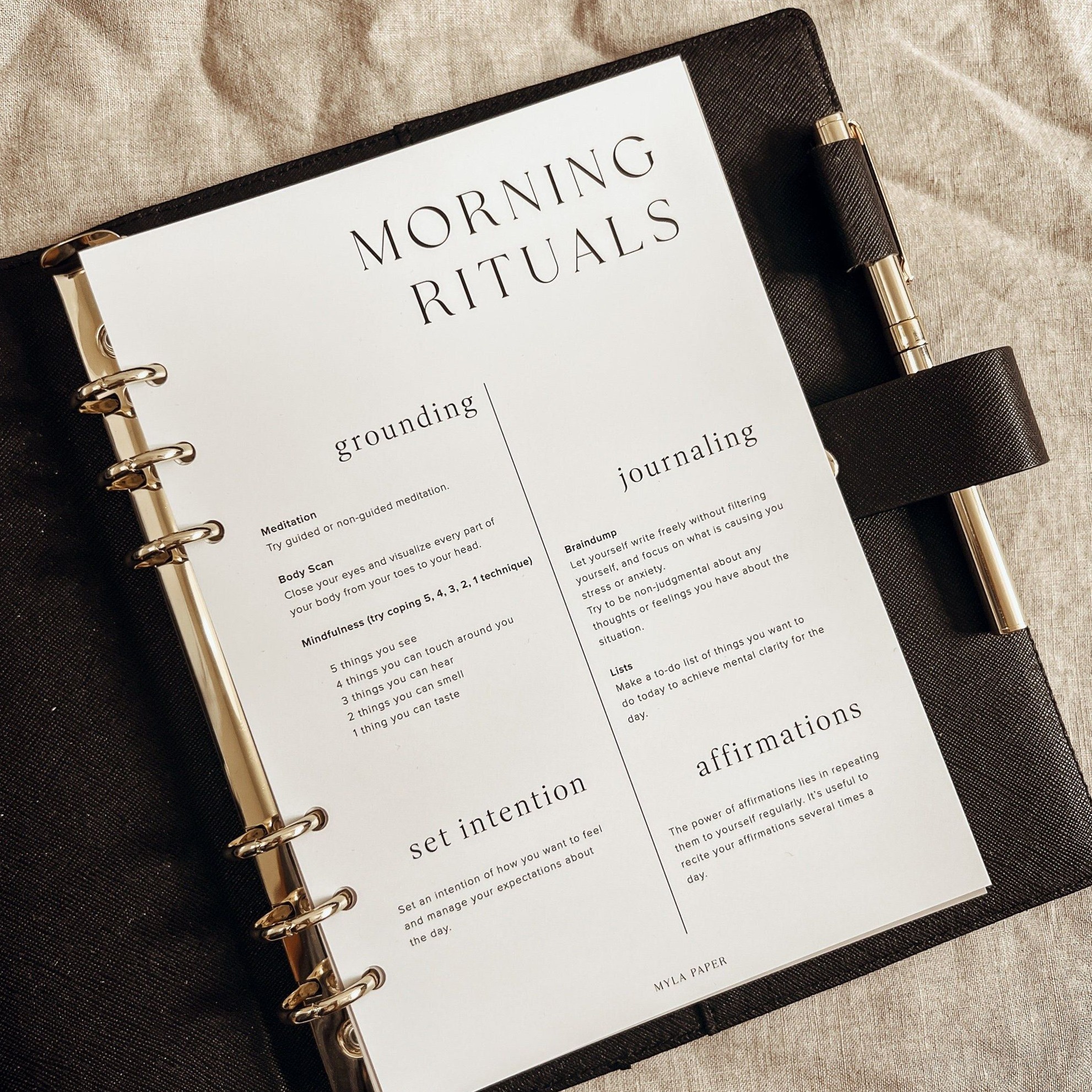 🖌️ 🪄 Planner Dashboard | A5 Planner Inserts | Morning Rituals Organizer | only tool for life admin