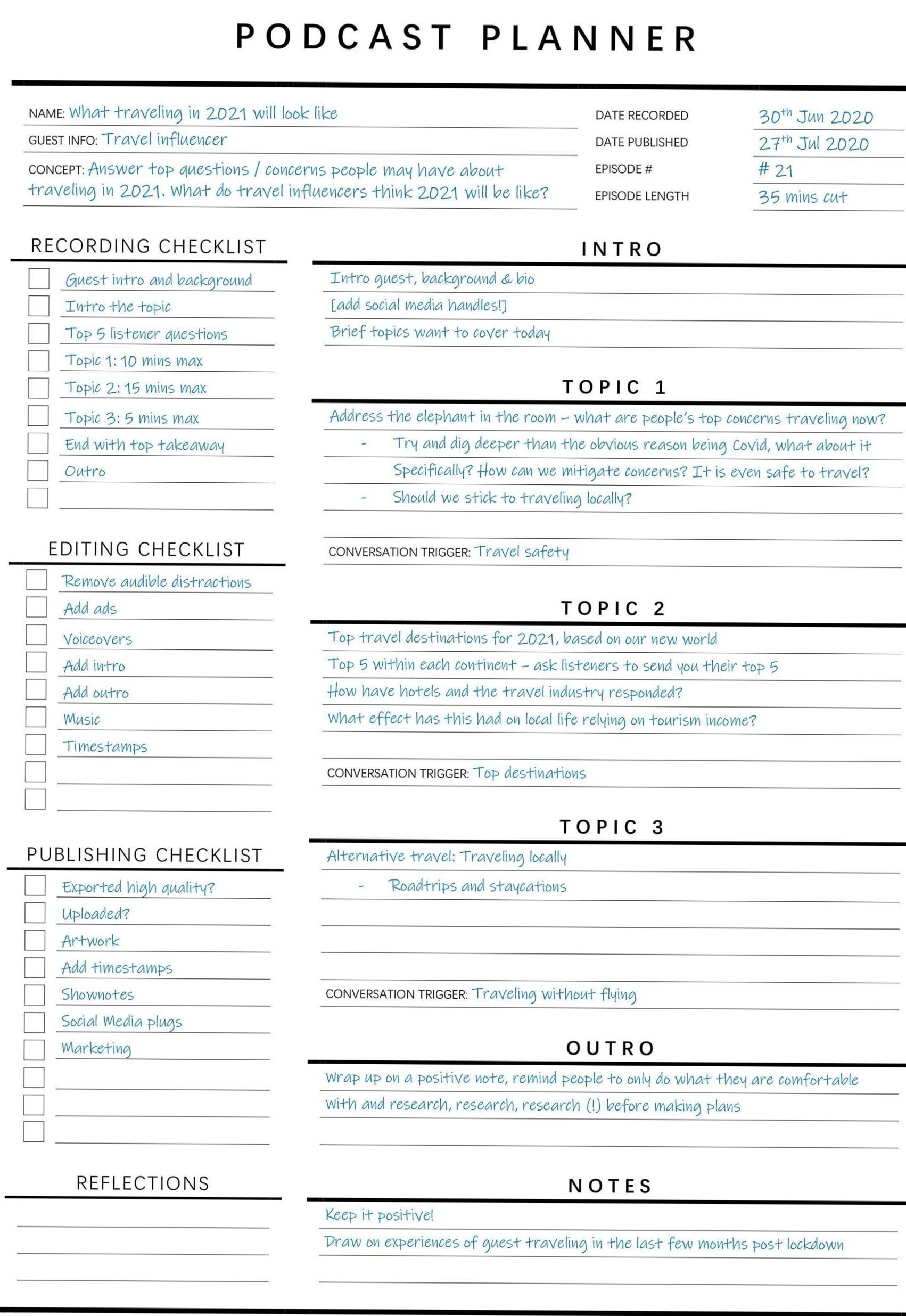 🖇️ 🖇️ Podcast Planning Kit: Editable Templates & Checklist | ultimate printable checklist