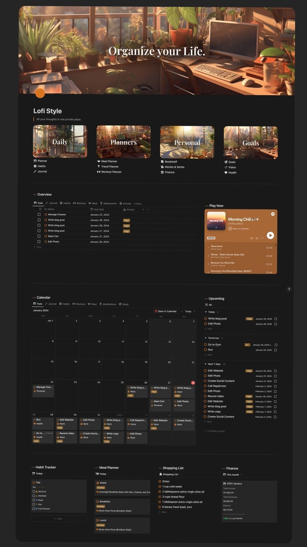 📍 🌈 pro digital dashboard: 2024 Student Planner Notion Dashboard Free