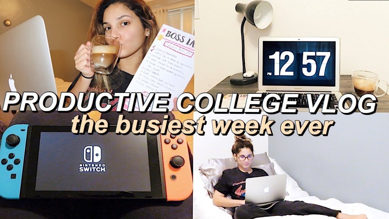 🪄 🌈 Productive Online College Week: To-Dos, Work, New Desk Setup | stay inspired all year long