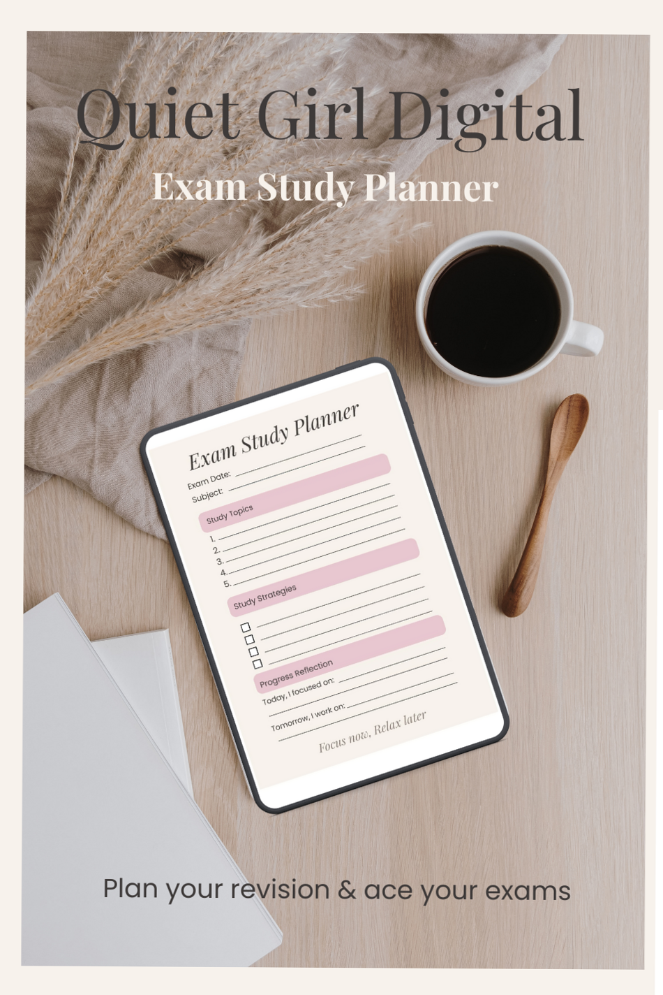 Quiet Girl Study Planner | Exam Prep Design — 🌸 💍 secret to staying productive