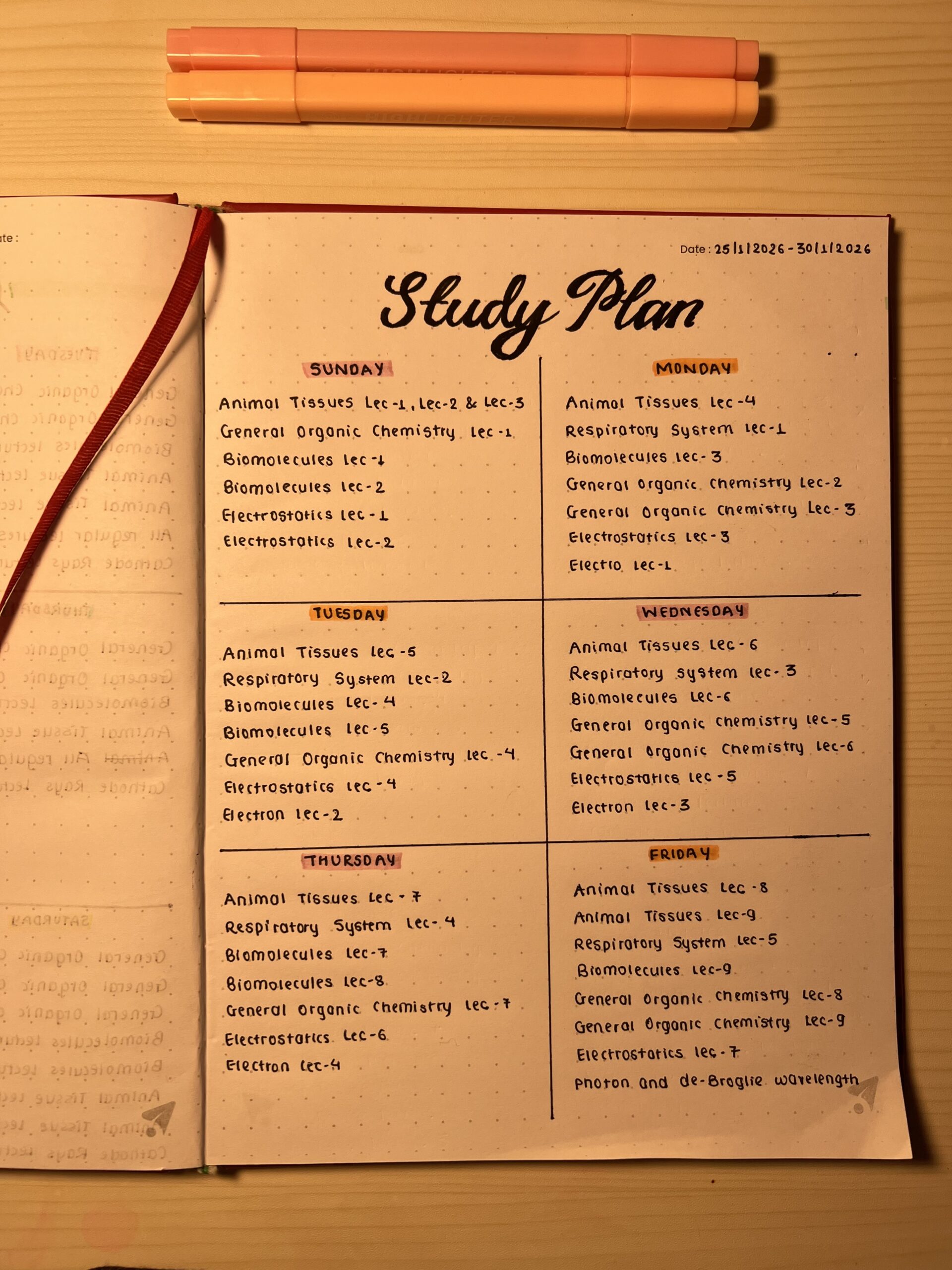 Realistic Weekly Study Plan | Stay Productive Without Burnout — 💎 🎨 romanticize your routine