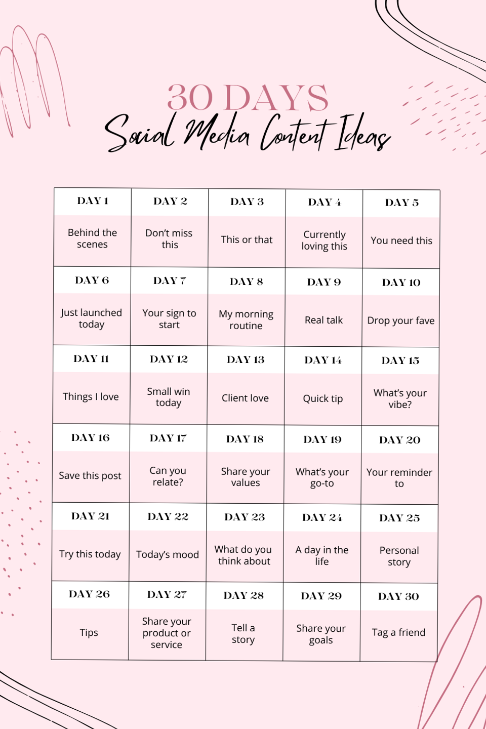 🎨 🌈 romanticize your routine: 30 Days of Social Media Content Ideas for Designers