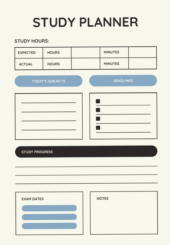 📍 📍 romanticize your routine: Aesthetic Off-White Study Planner for Creative Productivity
