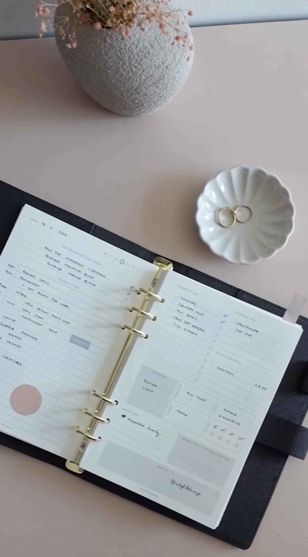 🥂 💍 romanticize your routine: Agenda Set Up A5 with Daily Planner Inserts