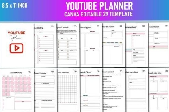 ☁️ ☁️ romanticize your routine: Editable YouTube Planner for Content Creators