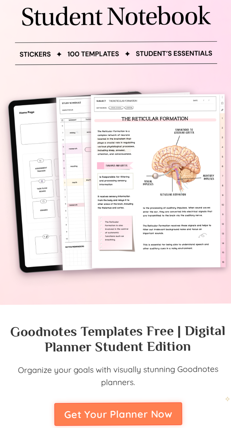 🌈 🪄 romanticize your routine: Goodnotes Templates Free | Digital Planner Student Edition #plannerpage