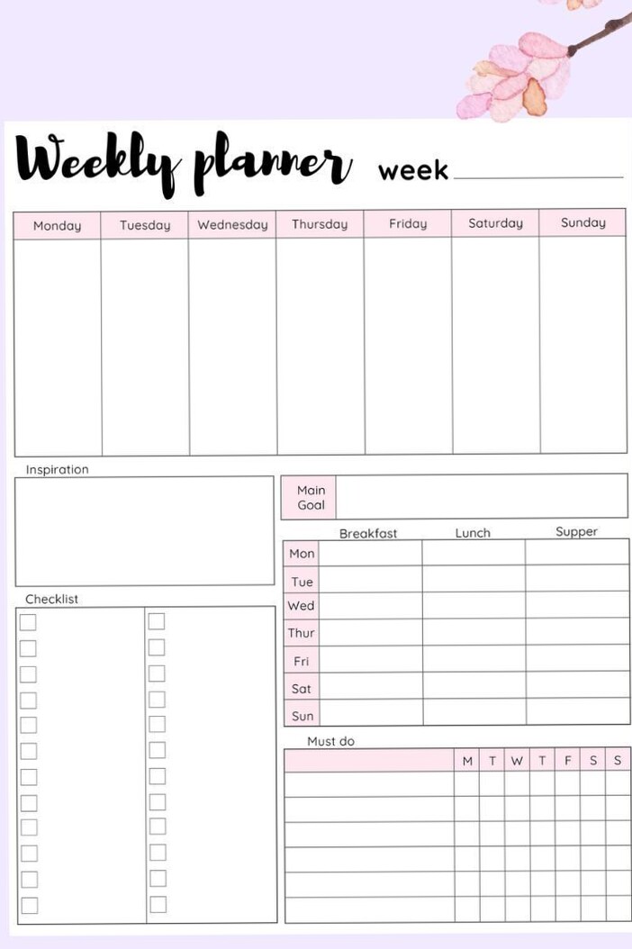 🖌️ 🪄 romanticize your routine: Study Planner Printable: Weekly & Daily Plan + Calendar