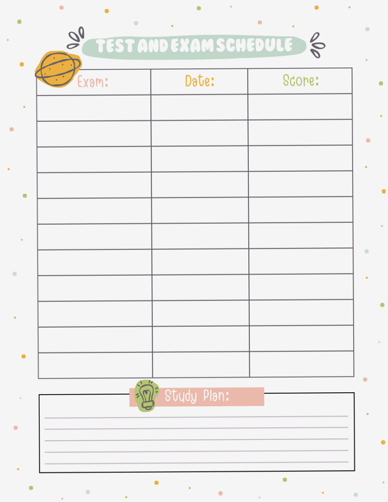 📌 📝 romanticize your routine: Test & Exam Schedule Planner Ideas for Organized Students