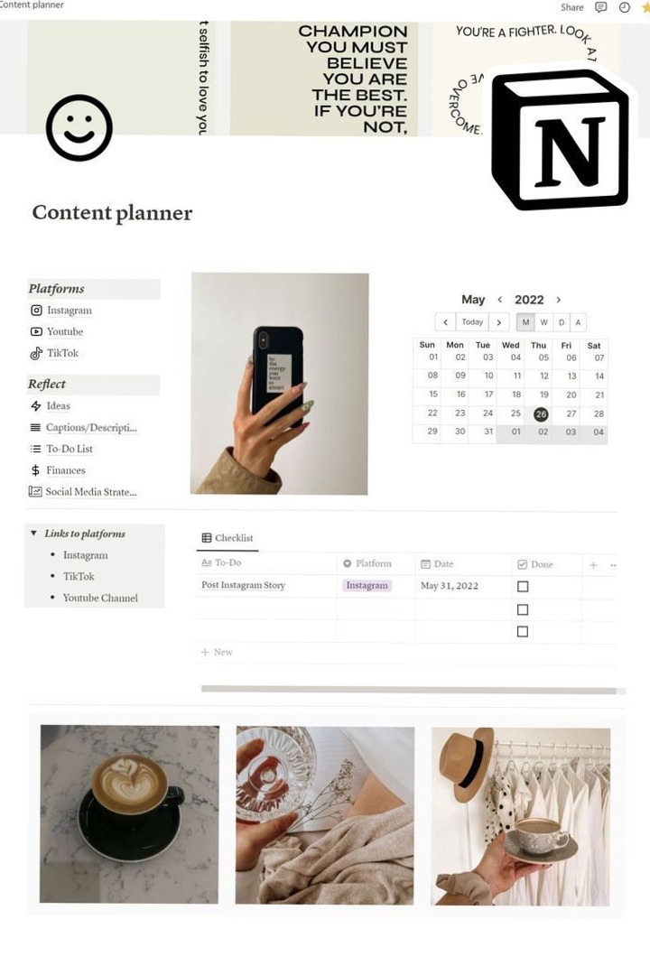 🎀 ✨ romanticize your routine: Ultimate Social Media Content Planner for Creators & Influencers