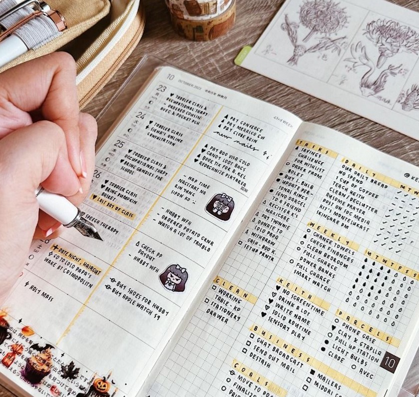 📊 📊 romanticize your routine: Week 43 in My Hobonichi Planner | Digital Design Layout