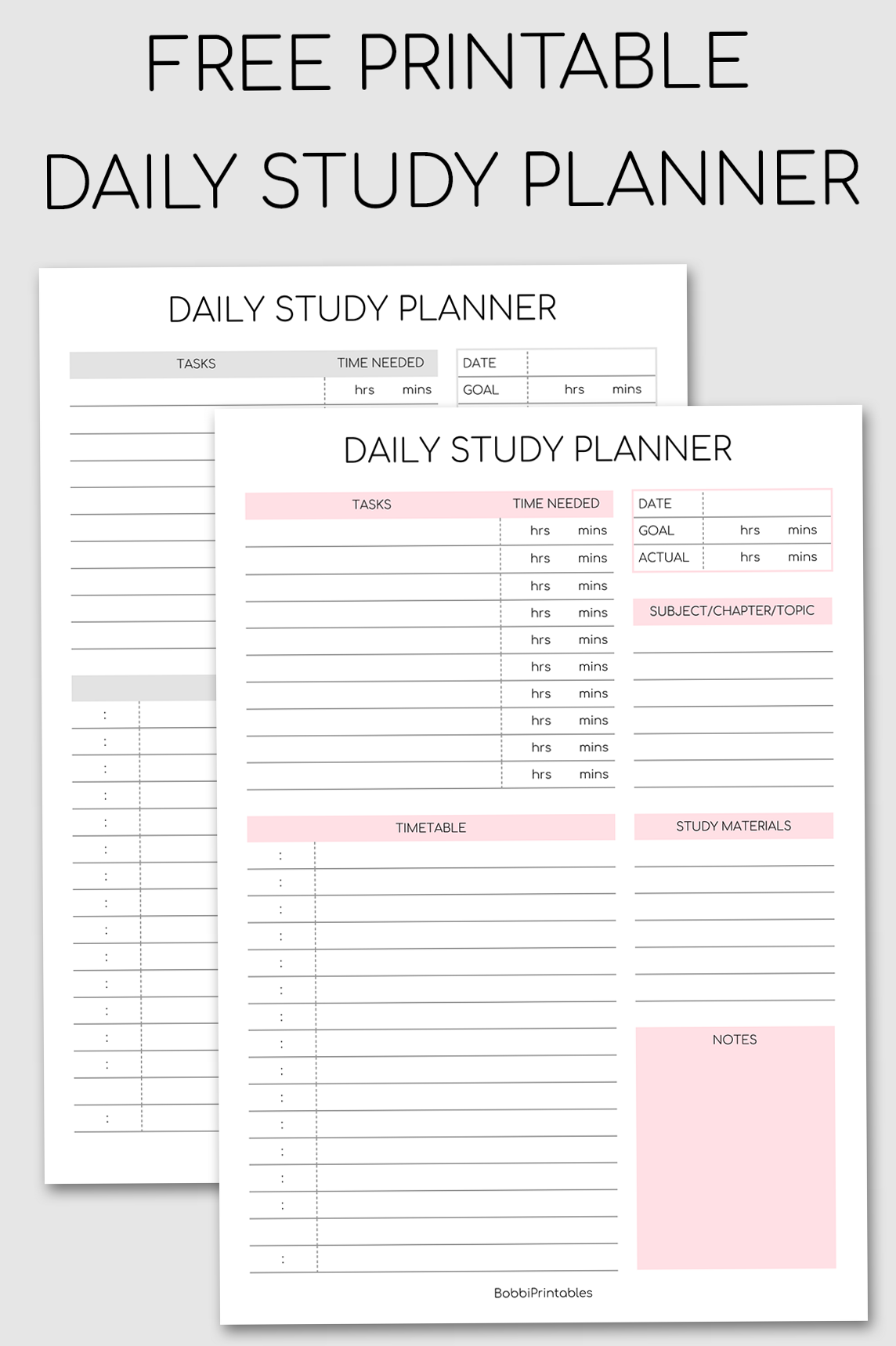 📝 📊 secret to staying productive: Printable Daily Study Planner for Productive Days