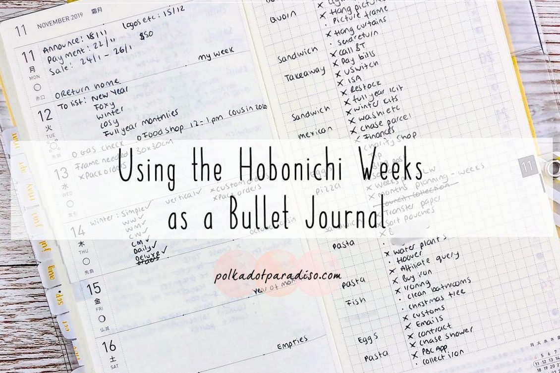 🎀 ✨ secret to staying productive: Hobonichi Weeks as Bullet Journal | Polkadotparadiso