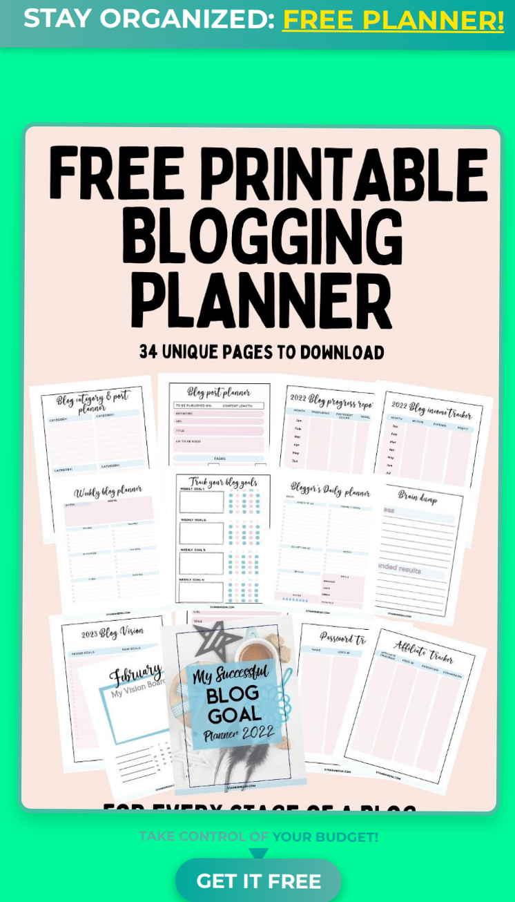 💍 🌸 secret to staying productive: 2025 Blog Planner: Free Printable Goal Setter & Monthly Content Planner