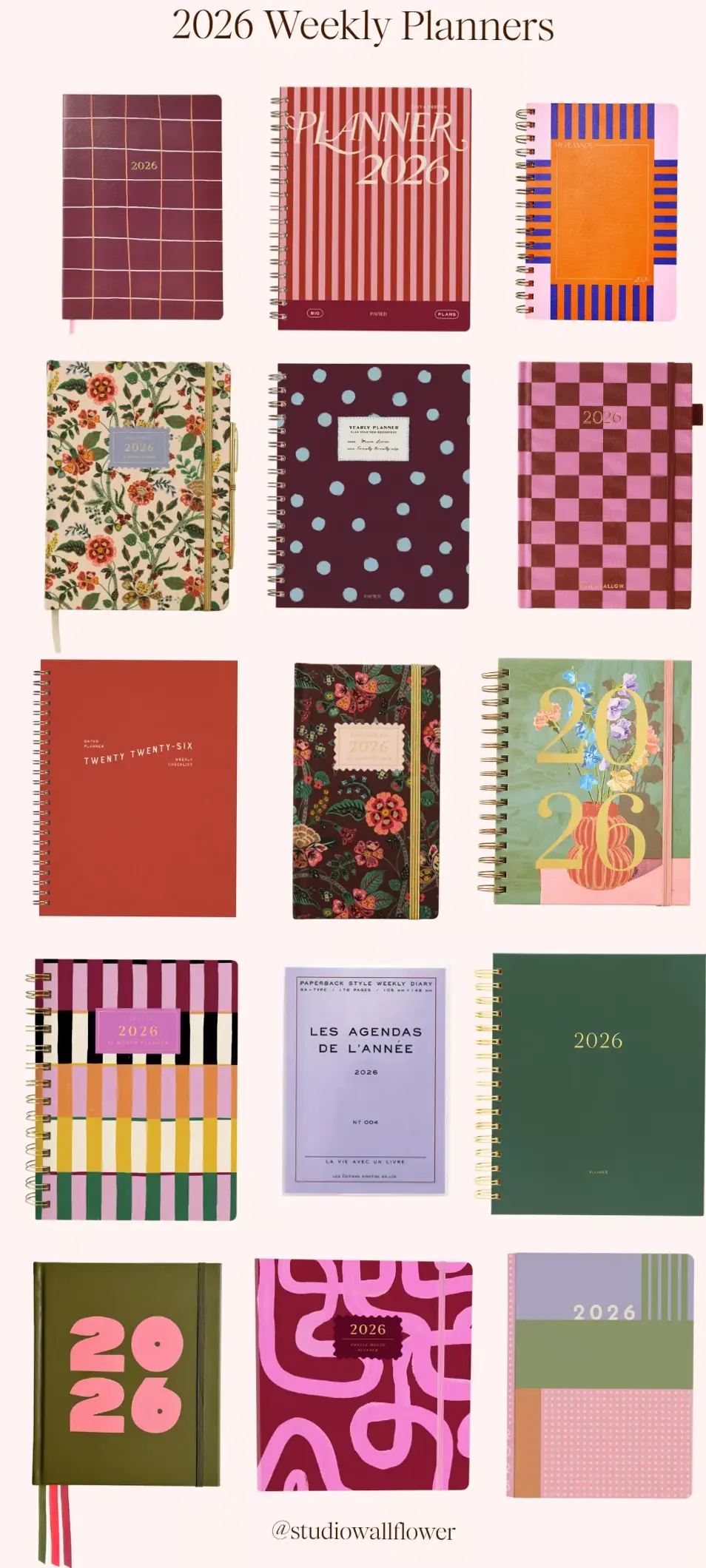 ☁️ 🌿 secret to staying productive: 2026 Weekly Planners | Studio Wallflower Digital Design