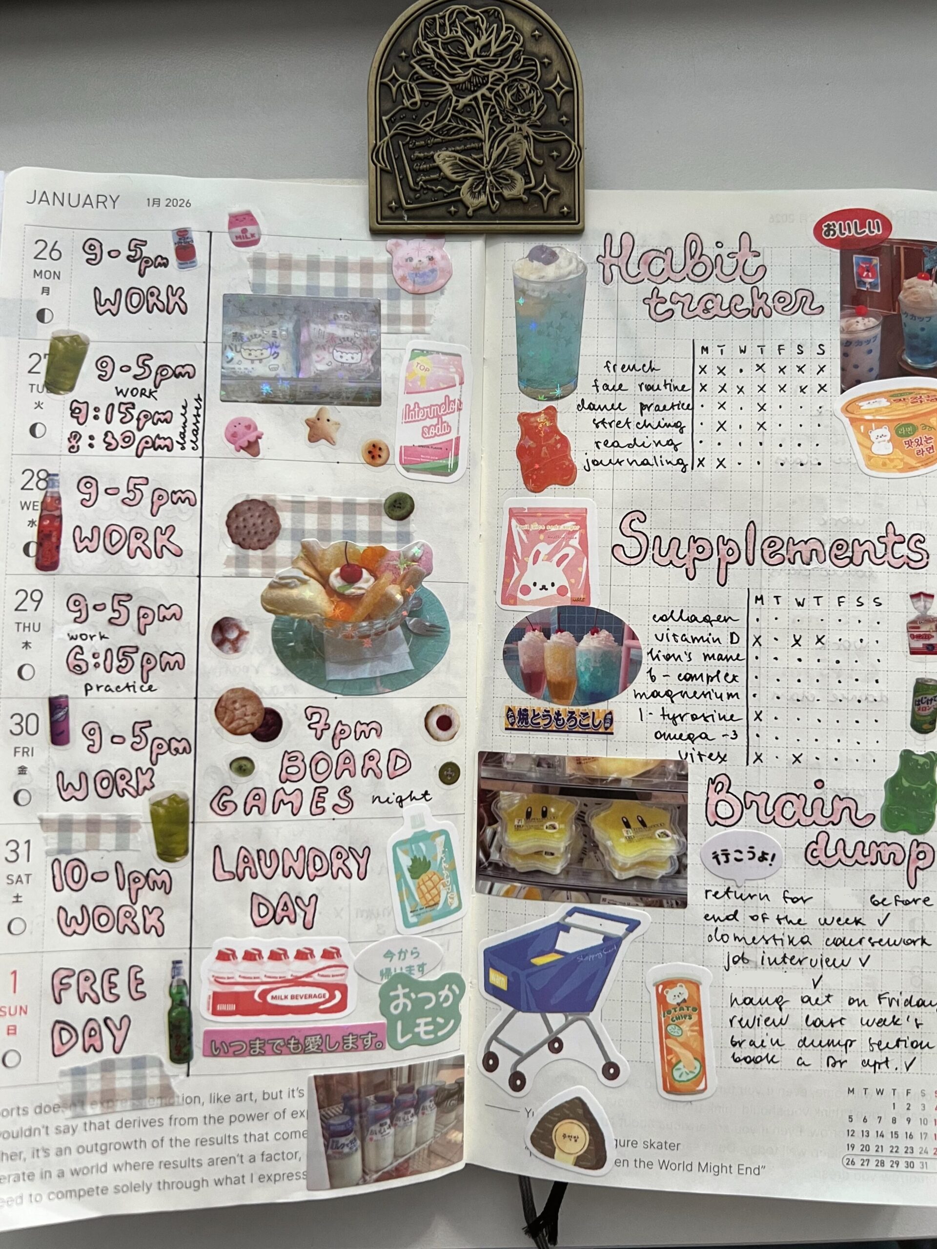 🪄 🖌️ secret to staying productive: Hobonichi Weeks Page Spread Inspo | Week 5