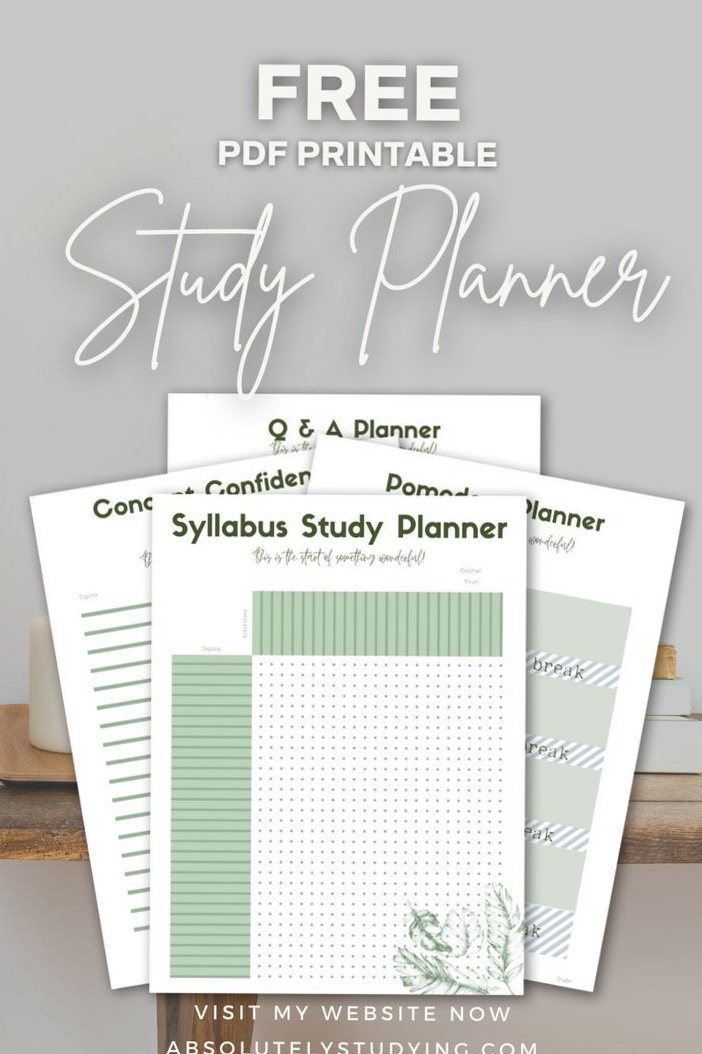 🪄 🖌️ secret to staying productive: Semester Study Planner Free PDF Printable