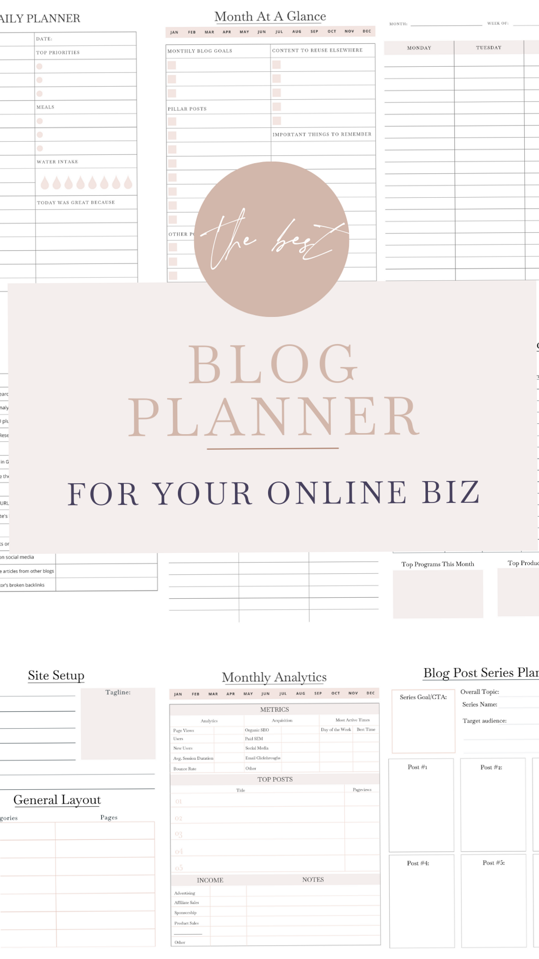 🌿 🕯️ secret to staying productive: Blog Planner Printable for Creative Minds