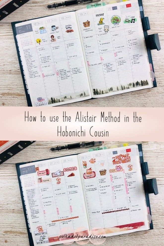 💍 💍 secret to staying productive: Alistair Method in the Hobonichi Cousin Planner Design