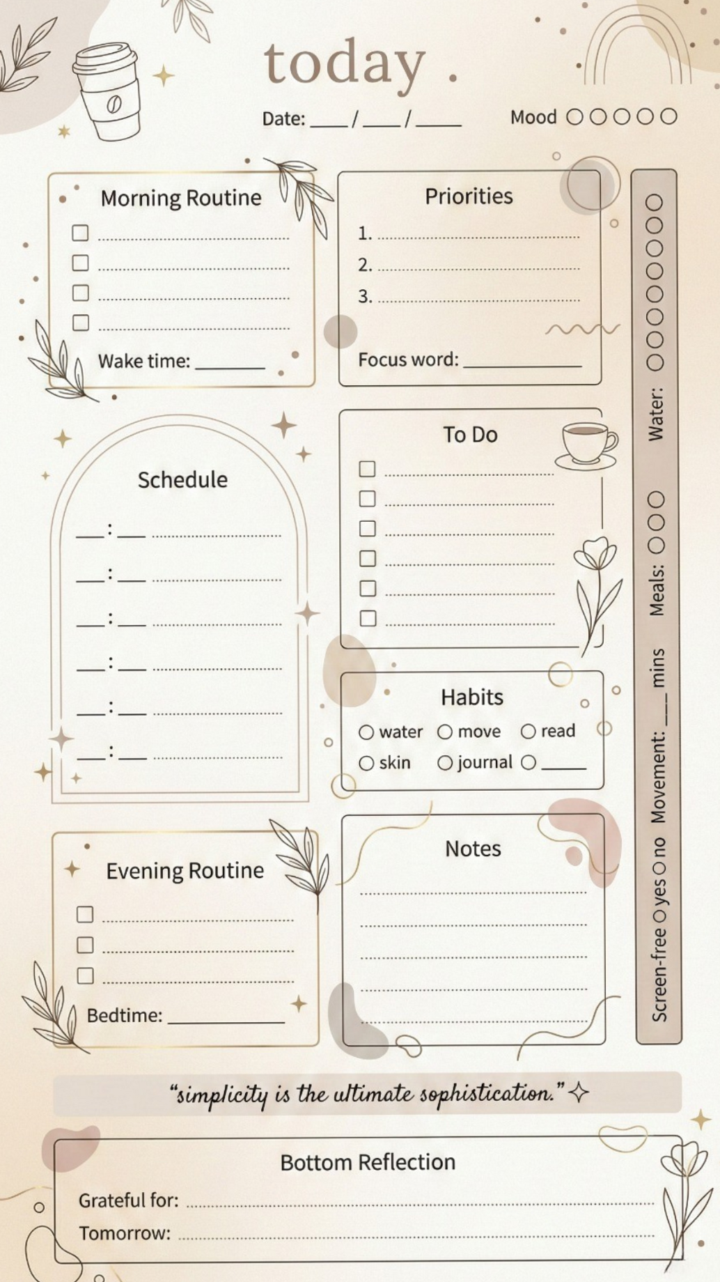 🖇️ 🖇️ secret to staying productive: Daily Success Planner Template for Goals & Habits
